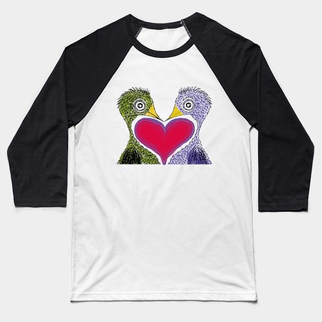 Birdy Love Baseball T-Shirt by xxcmcxx